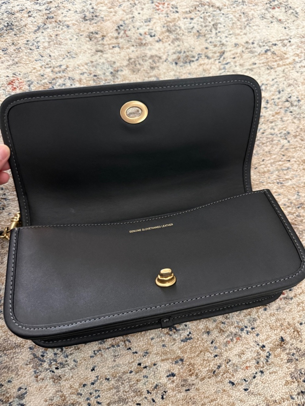 Coach Dinky Black Leather Shoulder Bag - Picture 5 of 7